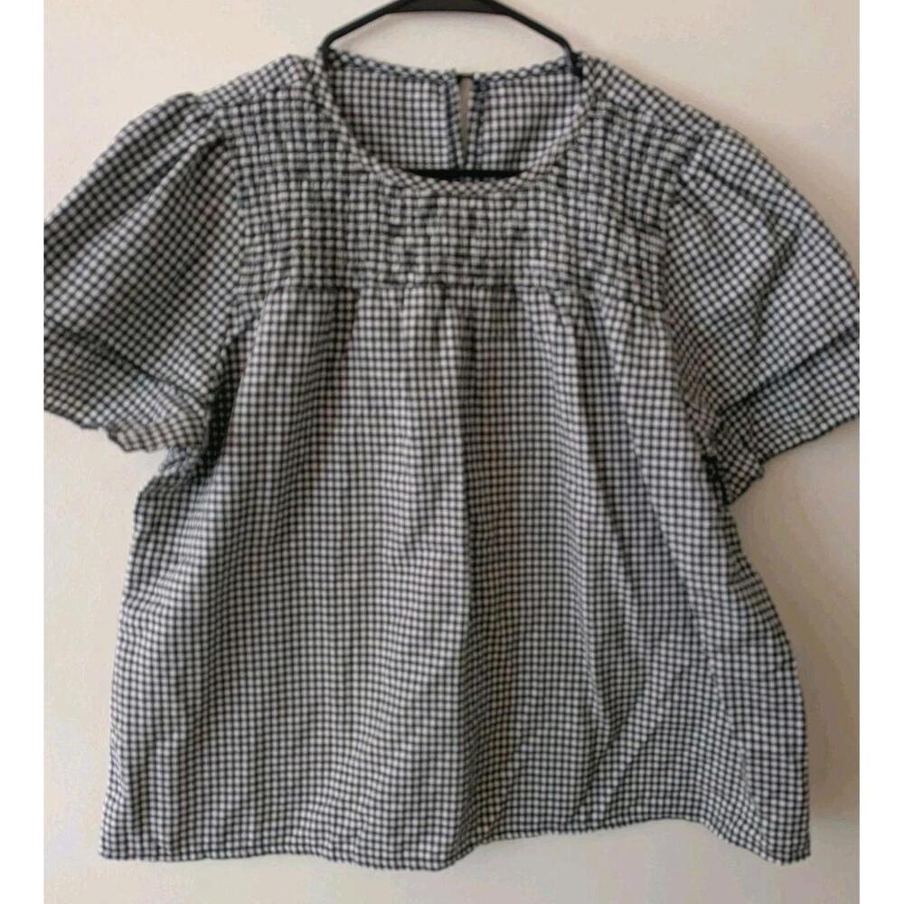 Black white squires womens top Polyester Lightweight Short Sleeves XL